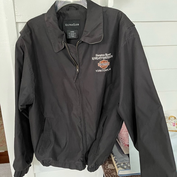 Harley Davidson Motorcycles Full Zip Windbreaker Nylon Lined Jacket Adult Large - Picture 15 of 16